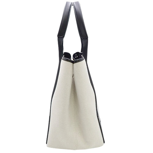 Navy Medium Cabas Cotton Calf Off-White Black 5812922HH3N9260 Tote Bag Navy Cabas M