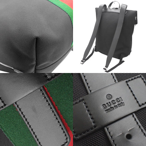 Sherry Line Rucksack/Backpack Shoulder Bag Daypack Web Line Leather Techno Canvas 619749