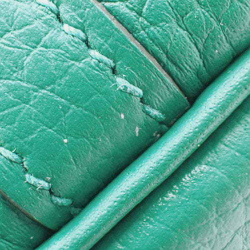 Picotin Lock PM, Torayonne Clemence leather, palladium hardware, Vert Veronese (green), silver hardware, Y hallmark.