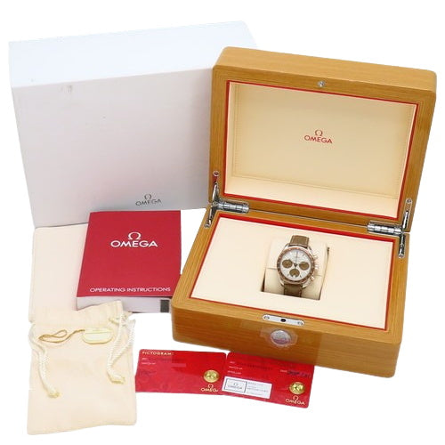 324.23.38.50.02.002 Speedmaster 38 PG/SS/Leather Automatic Ivory