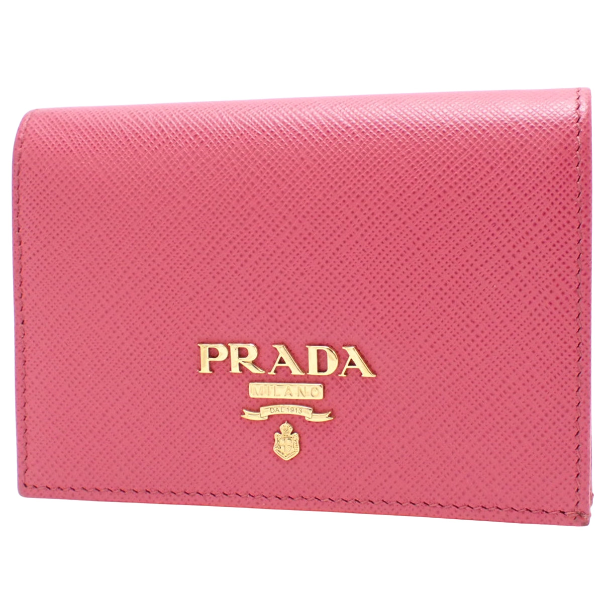 二つ折り財布 サフィアーノレザー 1MV204 ピンク