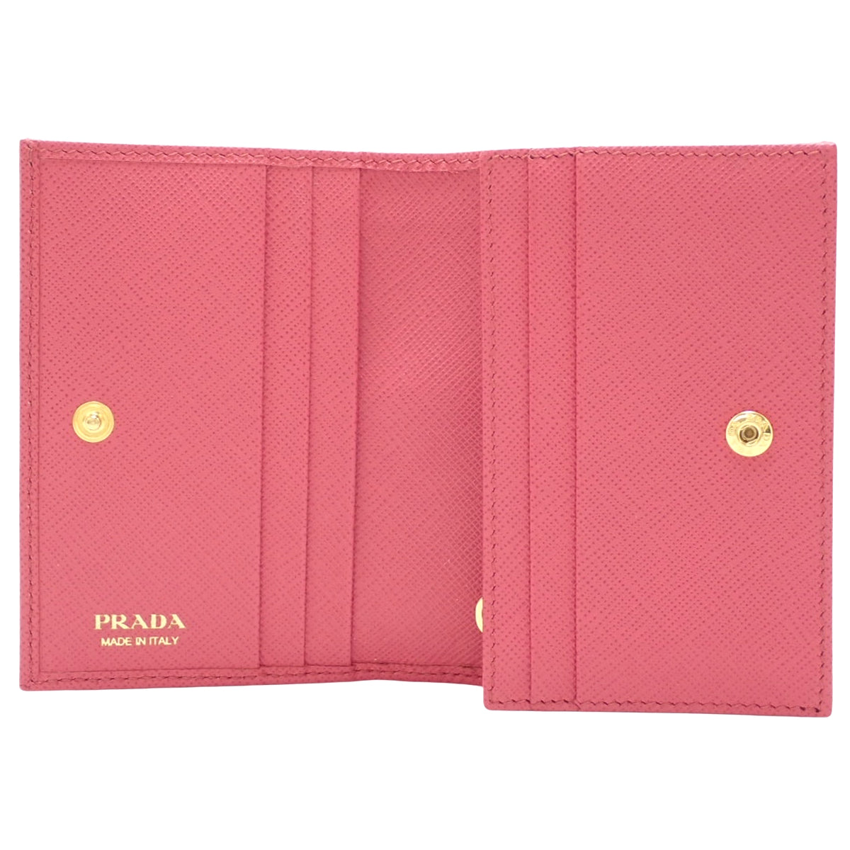 二つ折り財布 サフィアーノレザー 1MV204 ピンク