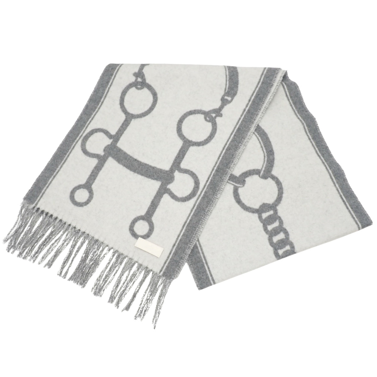 マフラー モール アパレル ファッション小物 カシミヤ イヴォワール/フランネルグレー