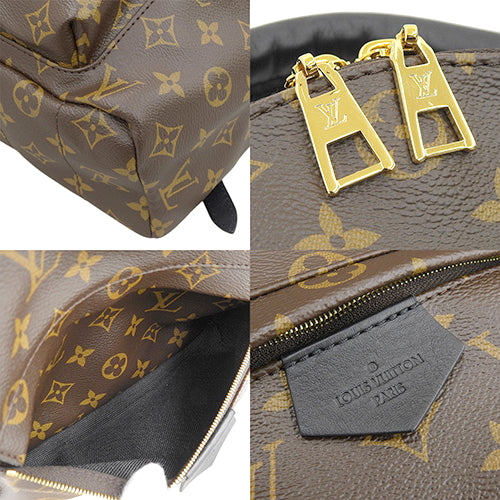Monogram Palm Springs Backpack MM, Monogram Canvas, Brown, Black, M44874 (currently in production as of January 2024), shoulder bag, backpack.