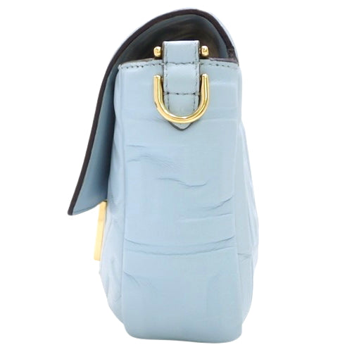MAMMA BUCKET Leather Light Blue 8BR600 2-way Shoulder Bag (FF)