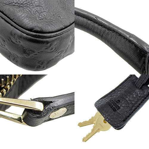 Gucci Shima Briefcase, Gucci Shima Leather, Black, 201480, Tote Bag, Commuter Bag