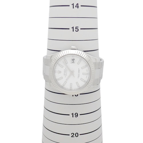 【保証書付】116334 デイトジャスト 41mm V番(2009年) 自動巻き オイスターブレス 2009年10月購入 ホワイト シルバー