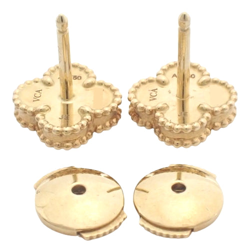 スウィート アルハンブラ ピアス オニキス イエローゴールド K18YG アクセサリー ジュエリー 四つ葉 クローバー