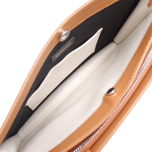 Navy pochette, canvas and leather, brown and off-white, 339937, crossbody, shoulder bag, clutch.