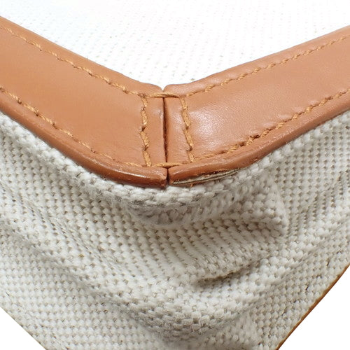 Navy pochette, canvas and leather, brown and off-white, 339937, crossbody, shoulder bag, clutch.