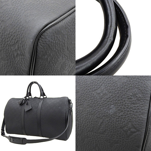 Monogram Keepall Bandouliere 50 双向单肩/斜挎旅行包,Taurillon 皮革,M59025(截至 2024 年 1 月)