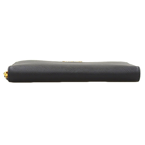 ラウンドファスナー長財布 ジップアラウンド ロングウォレット サフィアーノレザー SAFFIANO METAL NERO 1ML506 QWA F0002