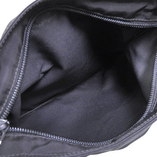 Logo Plate Square Shoulder Bag, Nylon, Black, Shoulder Bag, Crossbody Bag