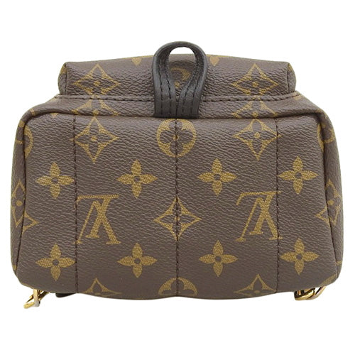 Monogram Palm Springs Backpack Mini, Monogram Canvas, Brown, Black, N92800, Backpack, Shoulder Bag