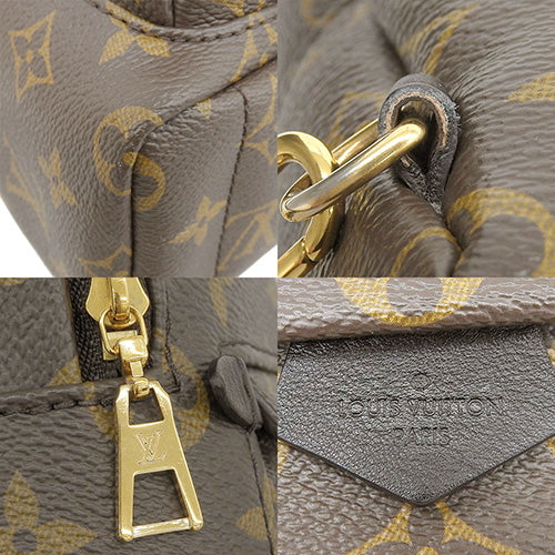 Monogram Palm Springs Backpack Mini, Monogram Canvas, Brown, Black, N92800, Backpack, Shoulder Bag