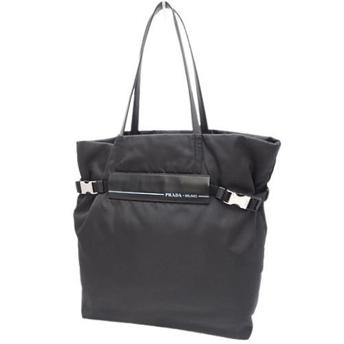 Nylon black/light blue shoulder bag