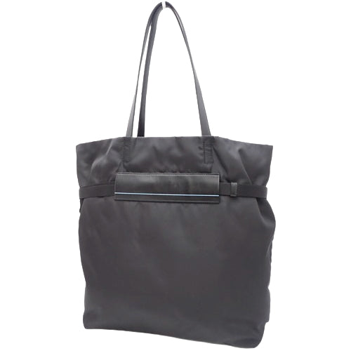 Nylon black/light blue shoulder bag