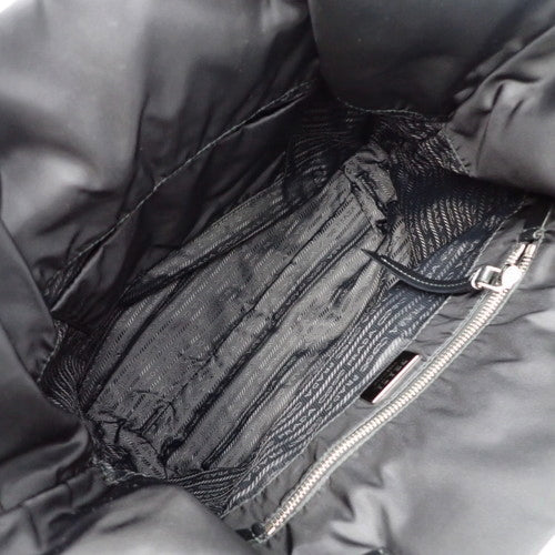 Nylon black/light blue shoulder bag