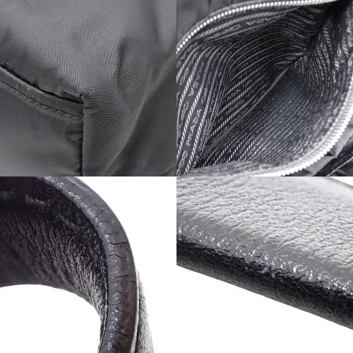 Nylon black/light blue shoulder bag