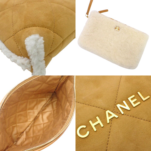 CHANEL 22 スウェード/スエード レザー ブラウン 肩掛け