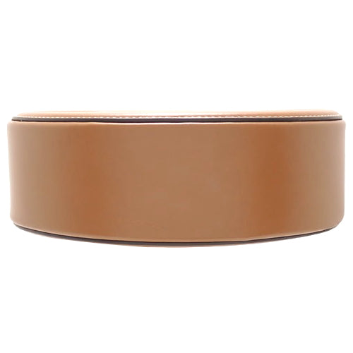 Oval Bag, Cuir Triomphe, Calfskin, Textile, Natural/Tan, 198602EFL.02NT (Current as of January 2024), Shoulder Bag, Pochette, Mini Bag
