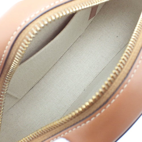 Oval Bag, Cuir Triomphe, Calfskin, Textile, Natural/Tan, 198602EFL.02NT (Current as of January 2024), Shoulder Bag, Pochette, Mini Bag
