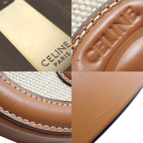 Oval Bag, Cuir Triomphe, Calfskin, Textile, Natural/Tan, 198602EFL.02NT (Current as of January 2024), Shoulder Bag, Pochette, Mini Bag