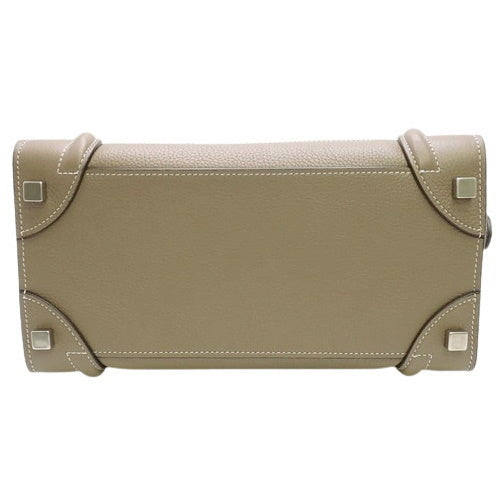 Luggage Micro Shopper, Drummed Calfskin, Suede, 189793DRU.09SO (currently available as of January 2024), Tote Bag