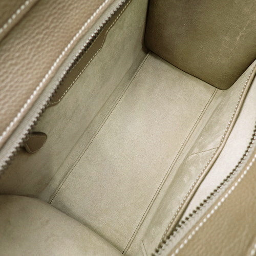 Luggage Micro Shopper, Drummed Calfskin, Suede, 189793DRU.09SO (currently available as of January 2024), Tote Bag