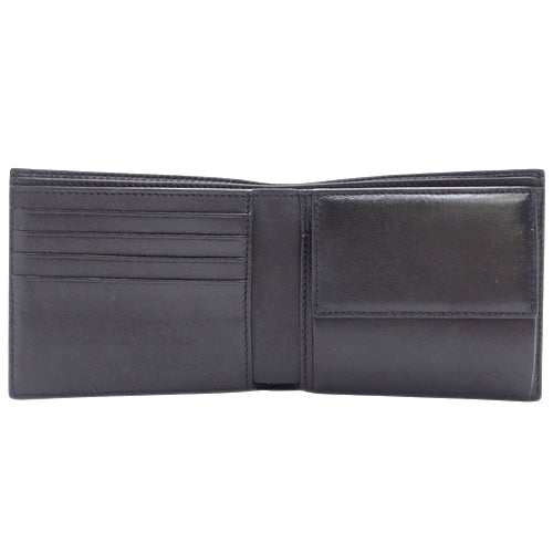 Bifold Wallet, Leather, Black, 640111 15V07 1000, Crocodile Embossed, Wallet, Small Accessory