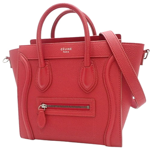 Luggage Nano Shopper 2-Way Shoulder/Crossbody Bag in Drummed Calfskin (168243AQL.27PE)