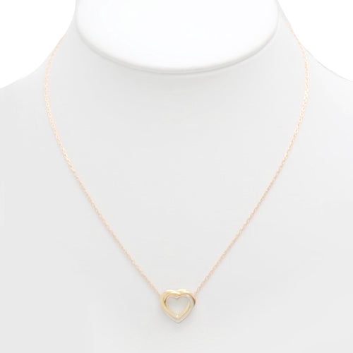 Trinity Heart Necklace, K18 Yellow Gold (YG), K18 Pink Gold (PG), K18 White Gold (WG)