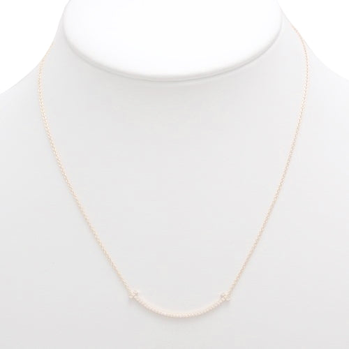 Smile Pendant with Small Diamond in 18K Pink Gold and PG