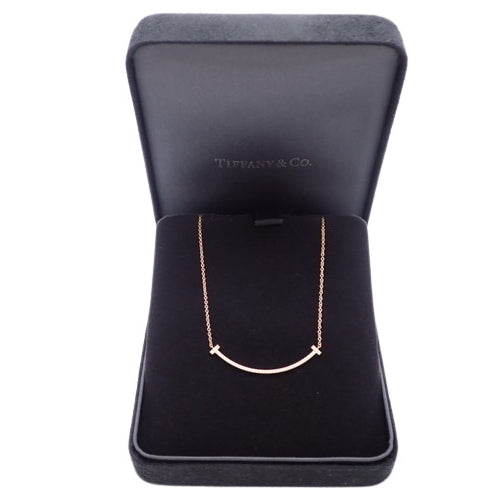 Smile Pendant with Small Diamond in 18K Pink Gold and PG