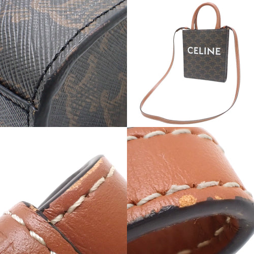 Mini Vertical Cabat 2-Way Shoulder Bag, Calfskin, Triomphe Canvas, Tan, 194372BZK.04LU (Currently available as of February 2024)