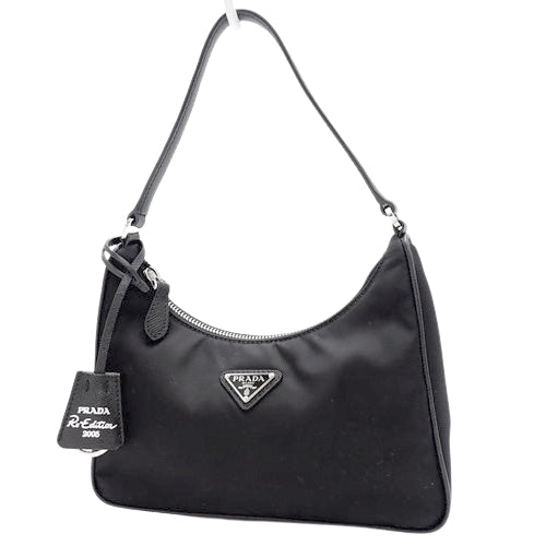 Re-Edition 2005 Re-Nylon Mini Bag, Hobo, Nylon, Saffiano Leather, 1NE204_R064_F0002 (Currently in production as of February 2024)