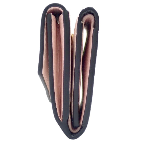 Portefeuille Lock Mini Tri-fold Wallet in Grained Calfskin Leather, Model M80984 (Current as of March 2024)