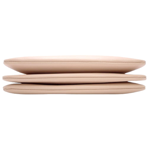 Trio Small Leather Pouch in Pink Beige - Shoulder Bag & Crossbody Bag