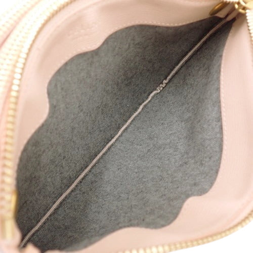 Trio Small Leather Pouch in Pink Beige - Shoulder Bag & Crossbody Bag