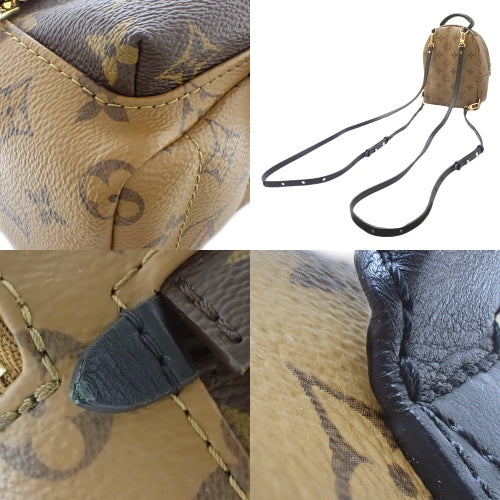 Monogram Reverse Palm Springs Backpack MINI, Monogram Reverse Canvas, Brown, M44872, Backpack, Daypack, Shoulder Bag