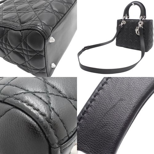 カナージュ Lady Dior レディディオール ミディアム 2WAY ショルダー 肩掛け 斜め掛け ラムスキン CAL44551