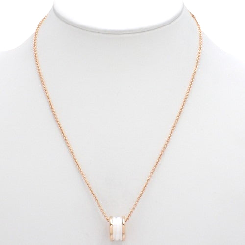 B-zero1 Necklace 346082 (current as of March 2024) K18 Pink Gold with PG and White Ceramic Pendant