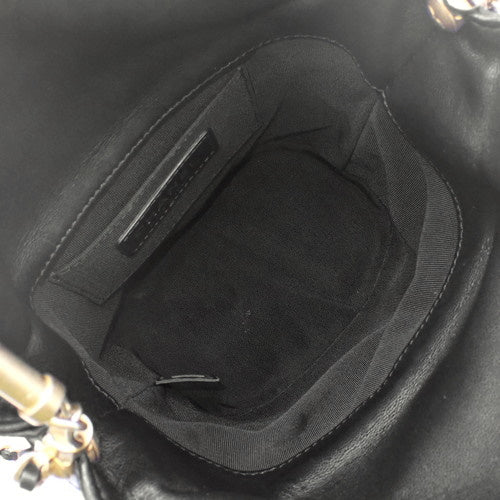 Chevron Coco Handle V-Stitch Bag, Lambskin, Black, 2-Way, Chain Shoulder, Shoulder Bag, Crossbody Bag