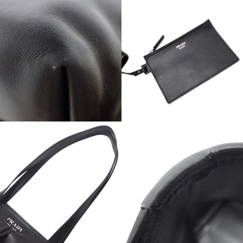 リボン トートバッグ カーフ CITY CALF NERO ネロ 1BG046 ショルダー 肩掛け ショッピングバッグ ビジネスバッグ ポーチつき