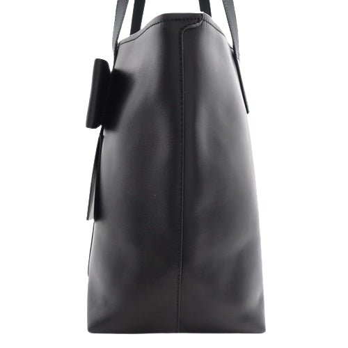 リボン トートバッグ ショルダー 肩掛け ショッピングバッグ ビジネスバッグ ポーチつき カーフ CITY CALF NERO ネロ 1BG046