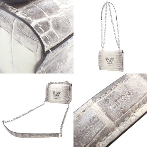 Twist PM Himalayan Crossbody Shoulder Bag with Chain, Crocodile and Sahara