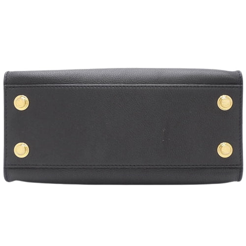 Monogram On My Side PM 2-Way Shoulder Tote Bag in Calfskin and Monogram Canvas, Noir, M57728 (current as of May 2024)