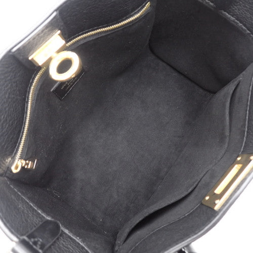 Monogram On My Side PM 2-Way Shoulder Tote Bag in Calfskin and Monogram Canvas, Noir, M57728 (current as of May 2024)