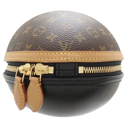 Monogram Egg Bag, Monogram Canvas, Calfskin, Brown, Black, M44587, 2-way, shoulder bag, crossbody bag, egg-shaped.
