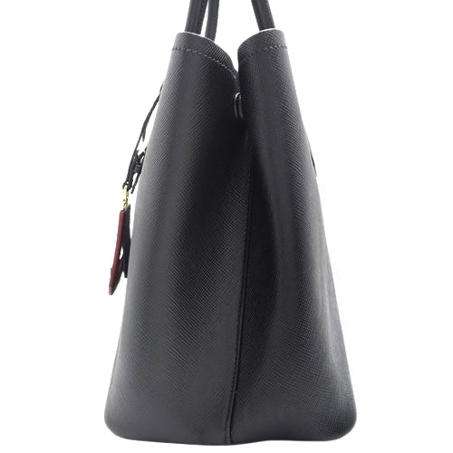 ダブルバッグ 2WAY ショルダー 肩掛け トート サフィアーノレザー NERO ネロ B2756T